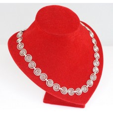 colier mexican " Doble Voluta ", din argint. atelier Caravantes. cca 1980